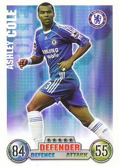 Ashley Cole Chelsea 2007/08 Topps Match Attax #82
